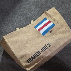 Trader Joe’s Rare Retired Burlap Nautical Flag “C Charlie” Tote